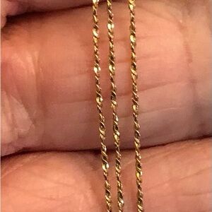 Elegant 14k yellow gold 24” chain